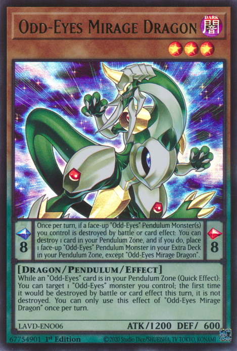 Odd-Eyes Mirage Dragon, Legendary Arc-V Decks · LAVD-ENO06