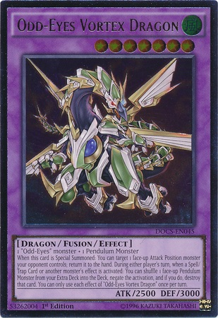 Odd-Eyes Vortex Dragon, Dimension of Chaos Sneak Peek Participation Card · DOCS-EN045