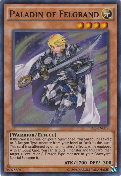 Paladin of Felgrand, OTS Tournament Pack 3 · OP03-EN007