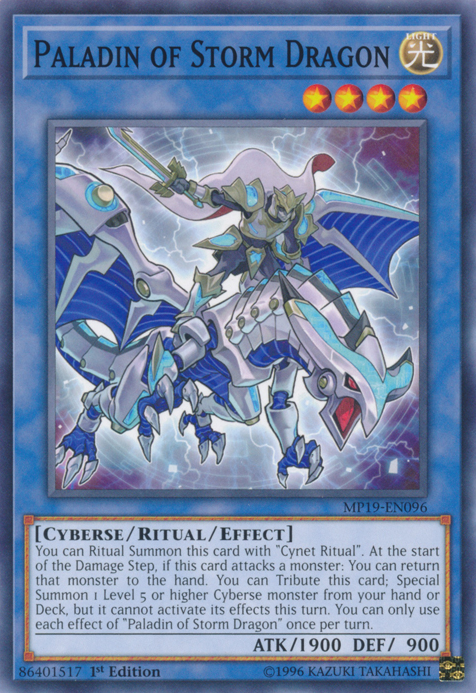 Paladin of Storm Dragon, 2019 Gold Sarcophagus Tin Mega Pack · MP19-EN096