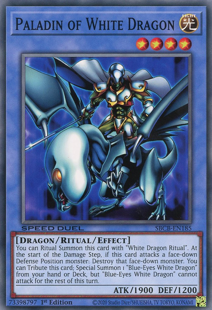 Paladin of White Dragon, Speed Duel: Battle City Box · SBCB-EN185