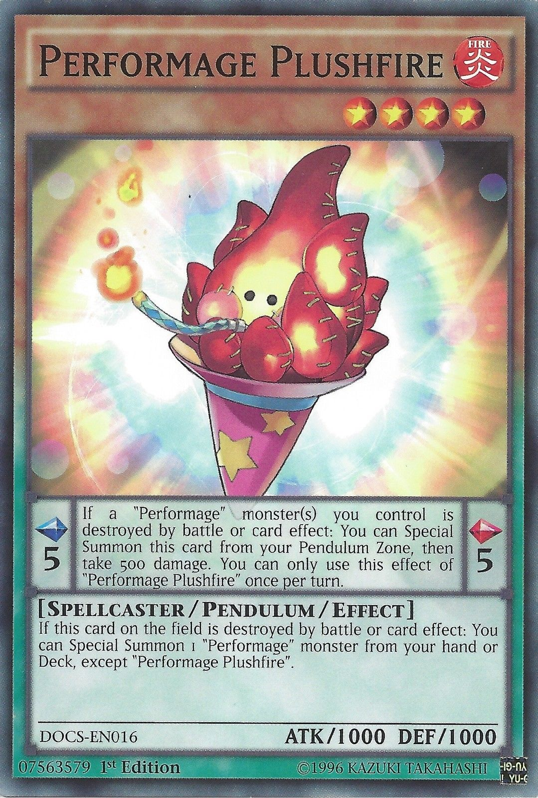 Performage Plushfire, Dimension of Chaos Sneak Peek Participation Card · DOCS-EN016