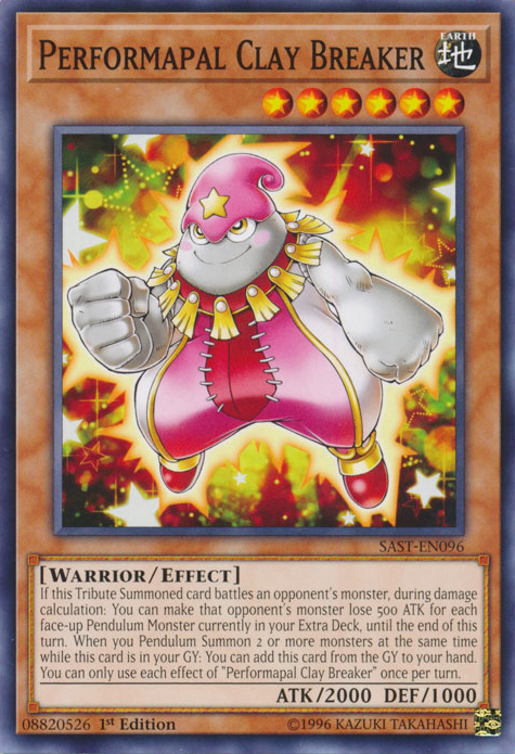 Performapal Clay Breaker, Savage Strike Sneak Peek Participation Card · SAST-EN096