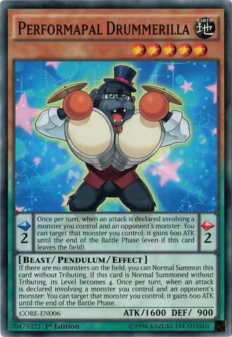 Performapal Drummerilla, Clash of Rebellions Sneak Peek Participation Card · CORE-EN006