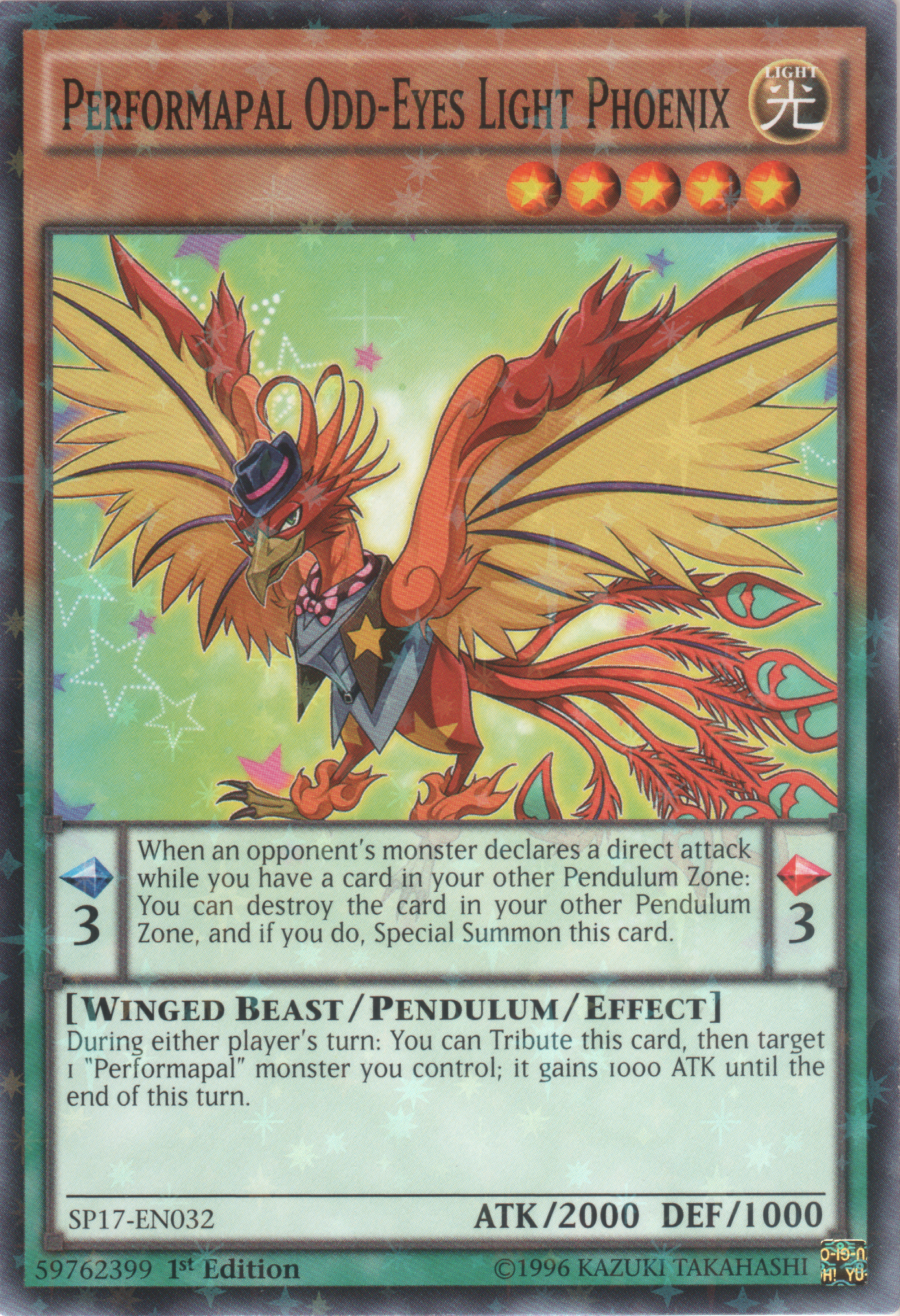 Performapal Odd-Eyes Light Phoenix, Star Pack Battle Royal · SP17-EN032