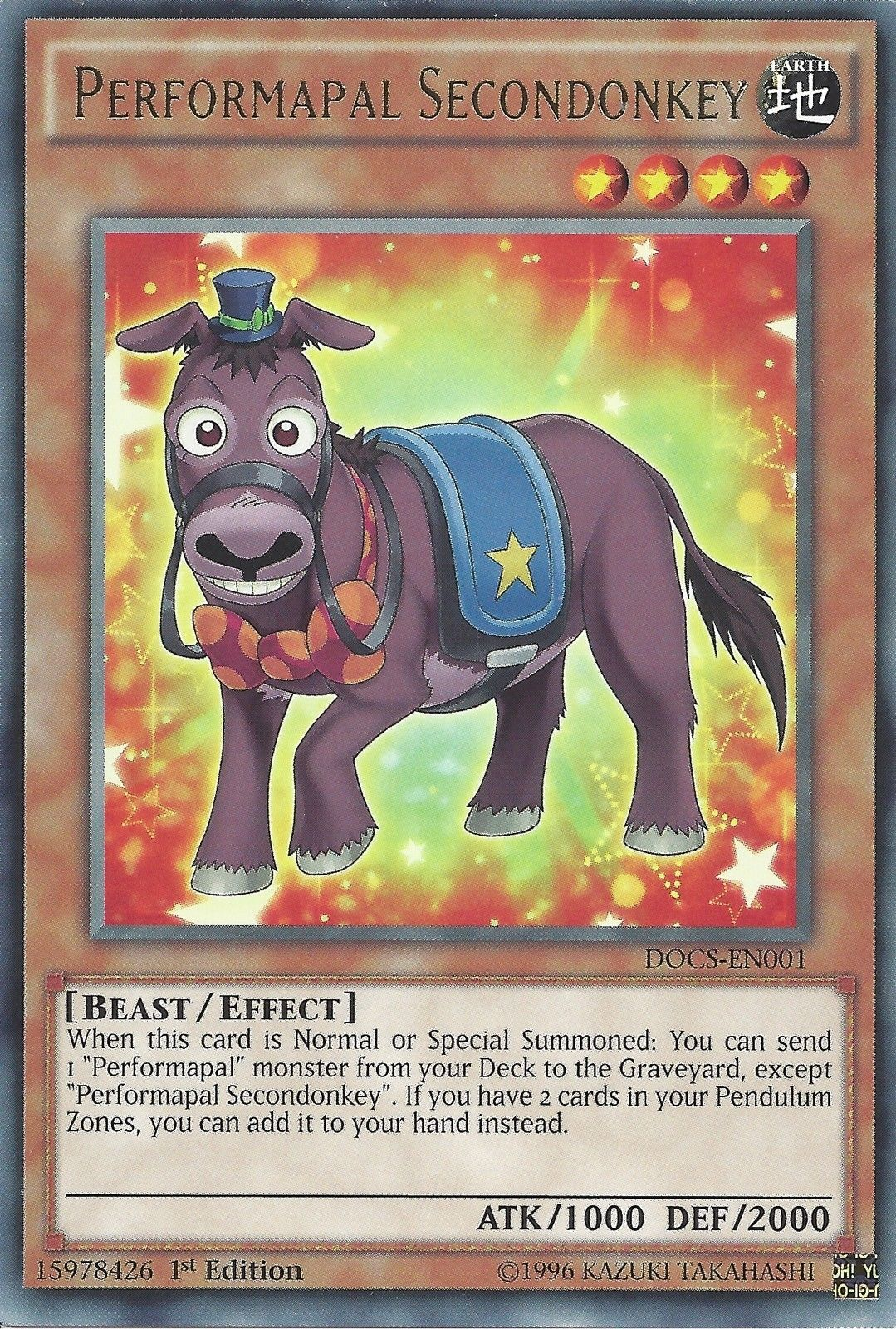 Performapal Secondonkey, Dimension of Chaos Sneak Peek Participation Card · DOCS-EN001