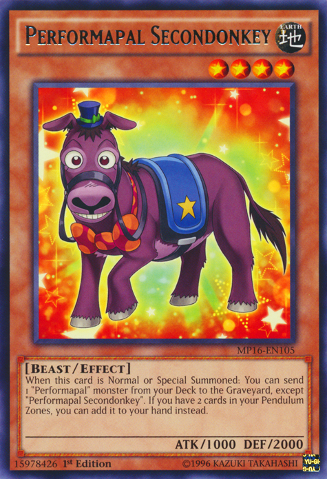 Performapal Secondonkey, 2016 Mega-Tin Mega Pack · MP16-EN105