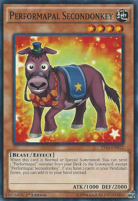 Performapal Secondonkey, Starter Deck: Yuya · YS16-EN012