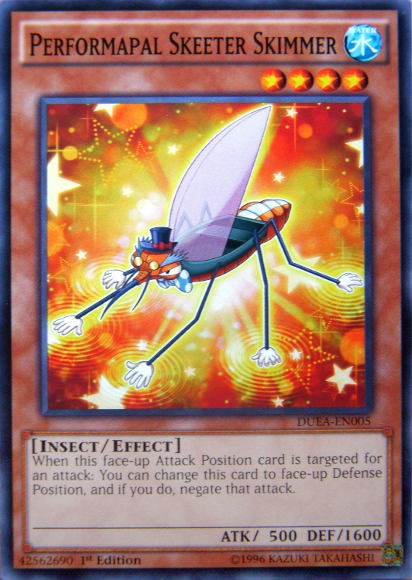 Performapal Skeeter Skimmer, Duelist Alliance Sneak Peek Participation Card · DUEA-EN005
