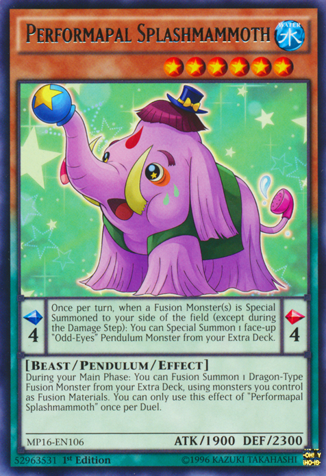 Performapal Splashmammoth, 2016 Mega-Tin Mega Pack · MP16-EN106