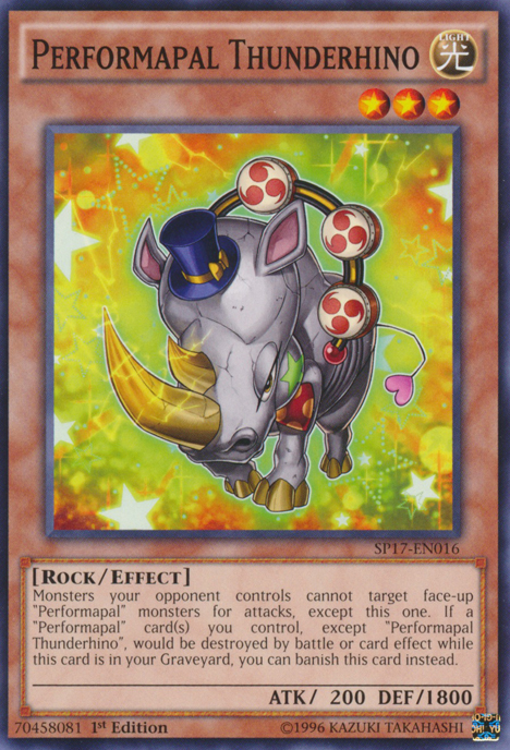 Performapal Thunderhino, Star Pack Battle Royal · SP17-EN016