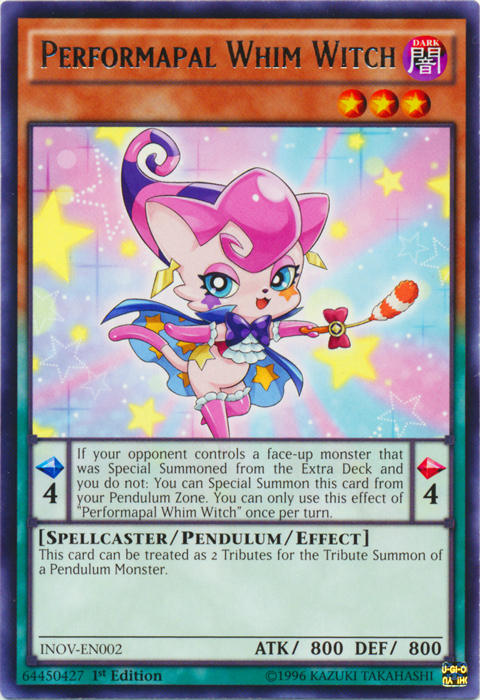 Performapal Whim Witch, Invasion: Vengeance Sneak Peek Participation Card · INOV-EN002