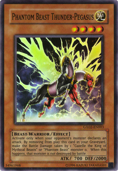 Phantom Beast Thunder-Pegasus, Yu-Gi-Oh! GX Tag Force promotional cards · GX02-EN003