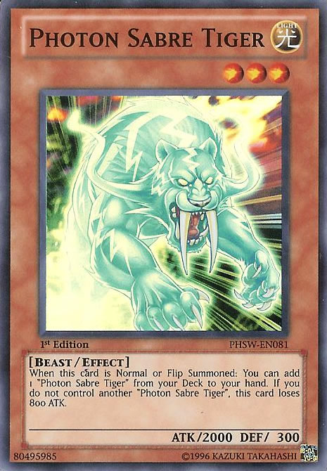 Photon Sabre Tiger, Photon Shockwave Sneak Peek Participation Card · PHSW-EN081