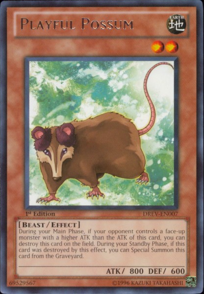 Playful Possum, Duelist Revolution Sneak Peek Participation Card · DREV-EN007