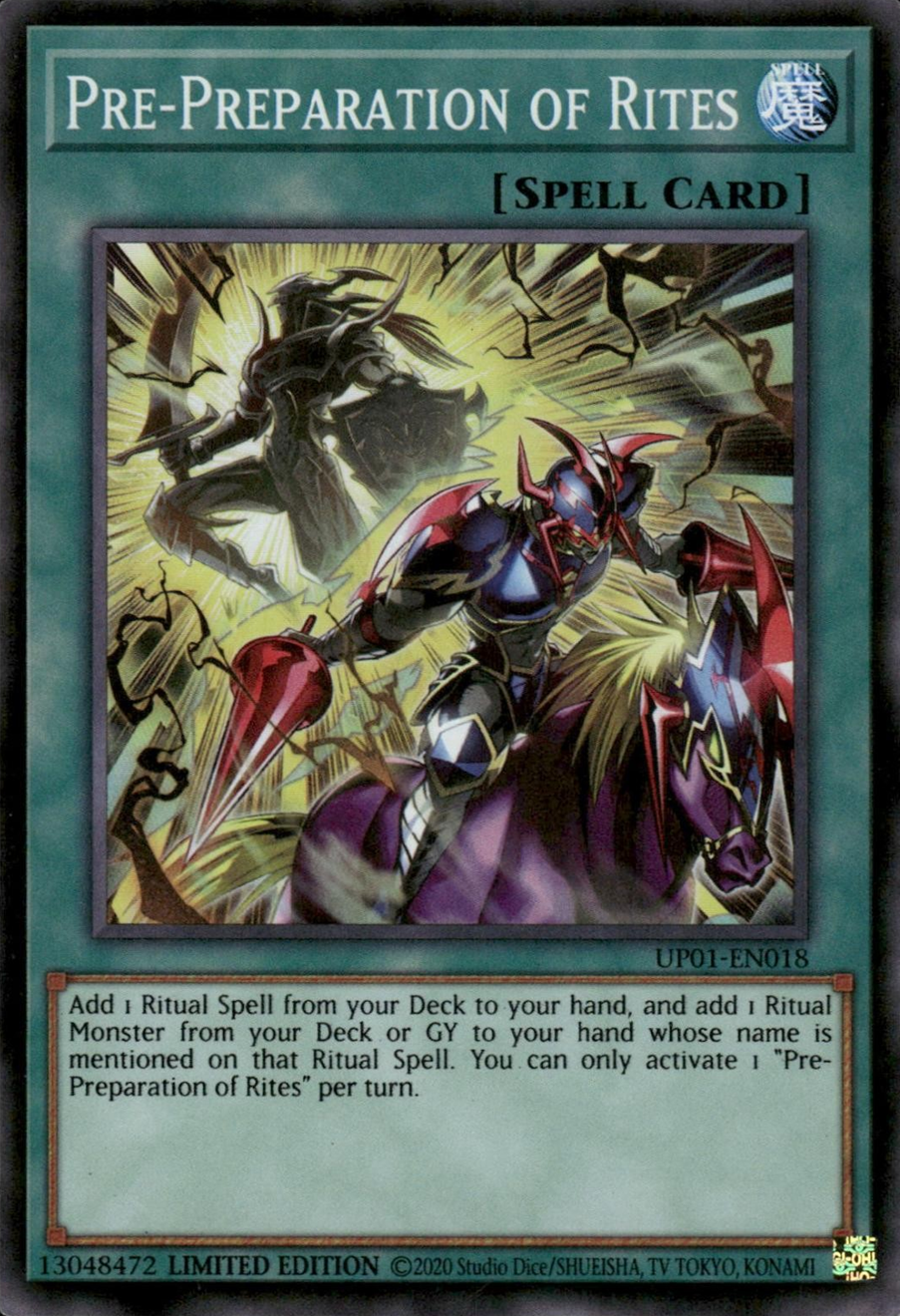 Pre-Preparation of Rites, Ultimate Tournament Pack 1 · UP01-EN018