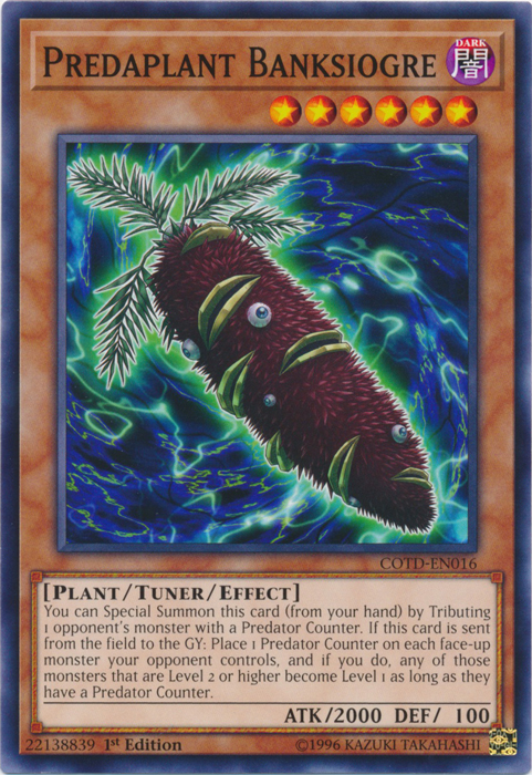Predaplant Banksiogre, Code of the Duelist Sneak Peek Participation Card · COTD-EN016