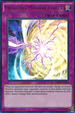 Quaking Mirror Force, Breakers of Shadow Sneak Peek Participation Card · BOSH-EN076