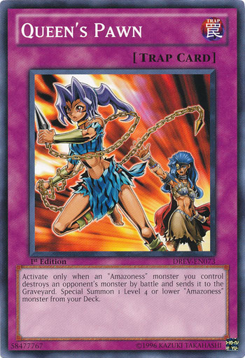 Queen's Pawn, Duelist Revolution Sneak Peek Participation Card · DREV-EN073