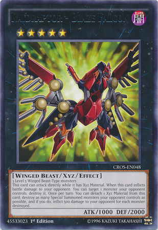 Raidraptor - Blaze Falcon, Crossed Souls Sneak Peek Participation Card · CROS-EN048