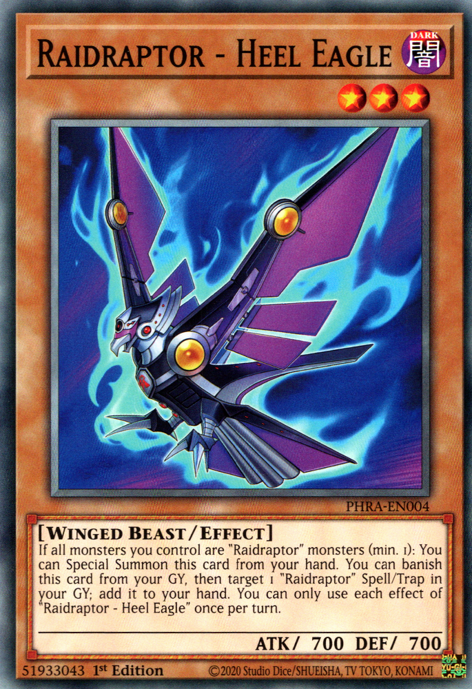 Raidraptor - Heel Eagle, Phantom Rage Premiere! promotional card · PHRA-EN004