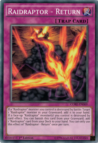 Raidraptor - Return, Clash of Rebellions Sneak Peek Participation Card · CORE-EN069