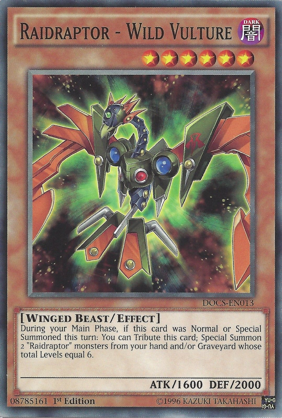 Raidraptor - Wild Vulture, Dimension of Chaos Sneak Peek Participation Card · DOCS-EN013