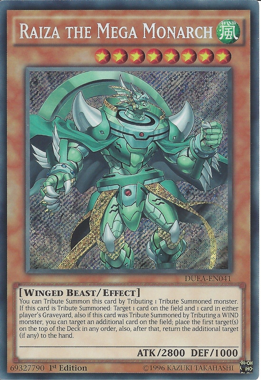Raiza the Mega Monarch, Duelist Alliance Sneak Peek Participation Card · DUEA-EN041
