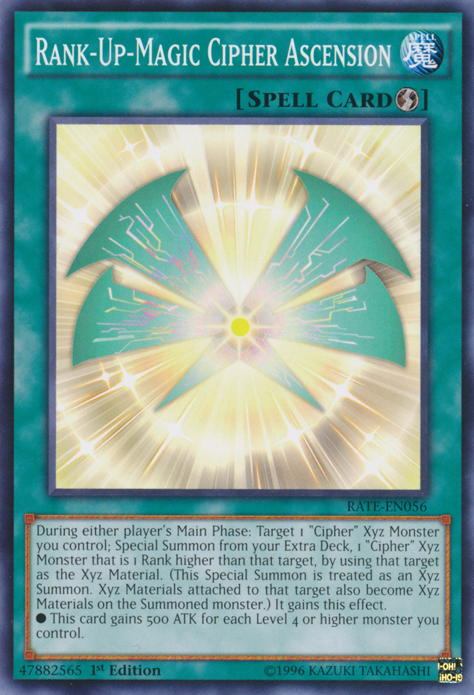 Rank-Up-Magic Cipher Ascension, Raging Tempest Sneak Peek Participation Card · RATE-EN056