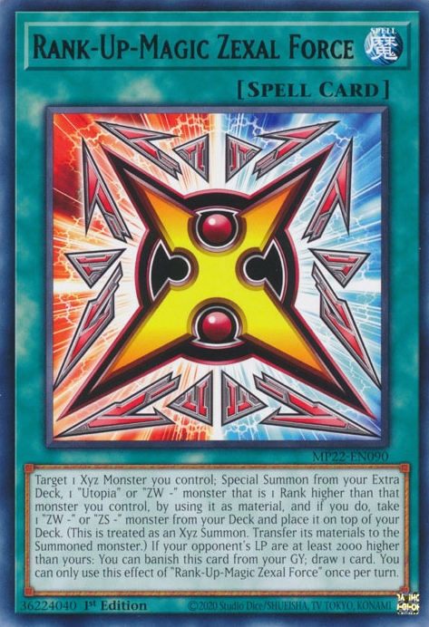 Rank-Up-Magic Zexal Force, 2022 Tin of the Pharaoh's Gods · MP22-EN090