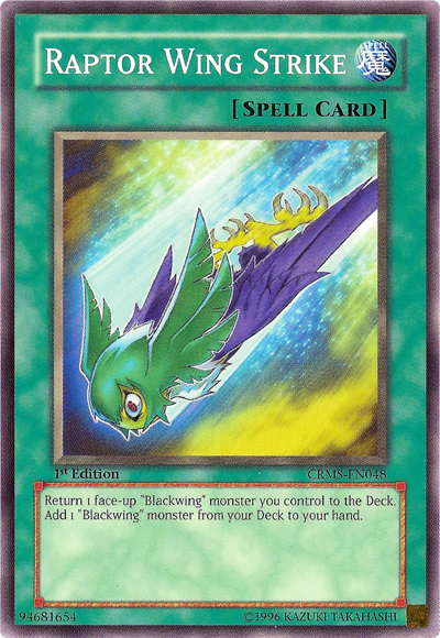 Raptor Wing Strike, Crimson Crisis Sneak Peek Participation Card · CRMS-EN048