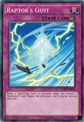 Raptor's Gust, Clash of Rebellions Sneak Peek Participation Card · CORE-EN070