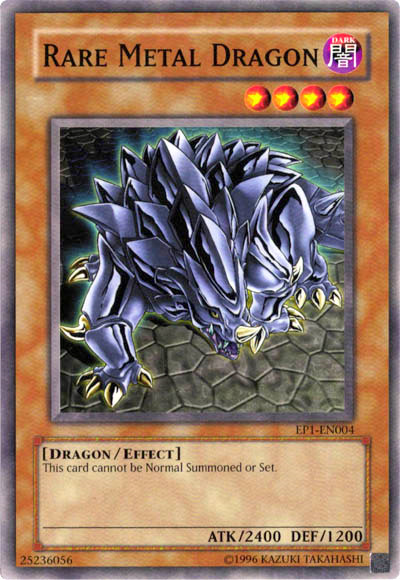 Rare Metal Dragon, Kids WB Duel of Destiny promotional card · EP1-EN004
