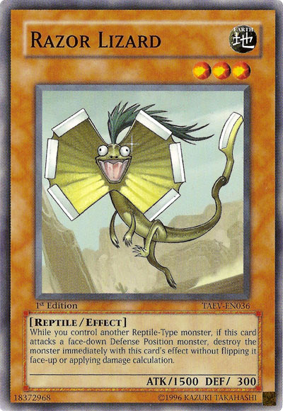 Razor Lizard, Tactical Evolution Sneak Peek Participation Card · TAEV-EN036