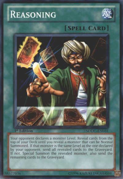 Reasoning, Dragons Collide Structure Deck · SDDC-EN031