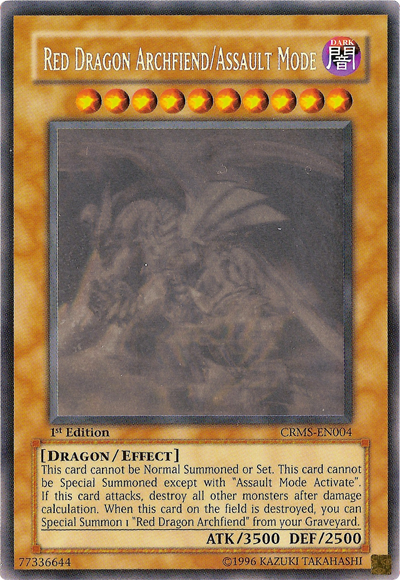 Red Dragon Archfiend/Assault Mode, Crimson Crisis Sneak Peek Participation Card · CRMS-EN004