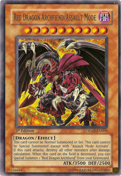 Red Dragon Archfiend/Assault Mode, Crimson Crisis Sneak Peek Participation Card · CRMS-EN004