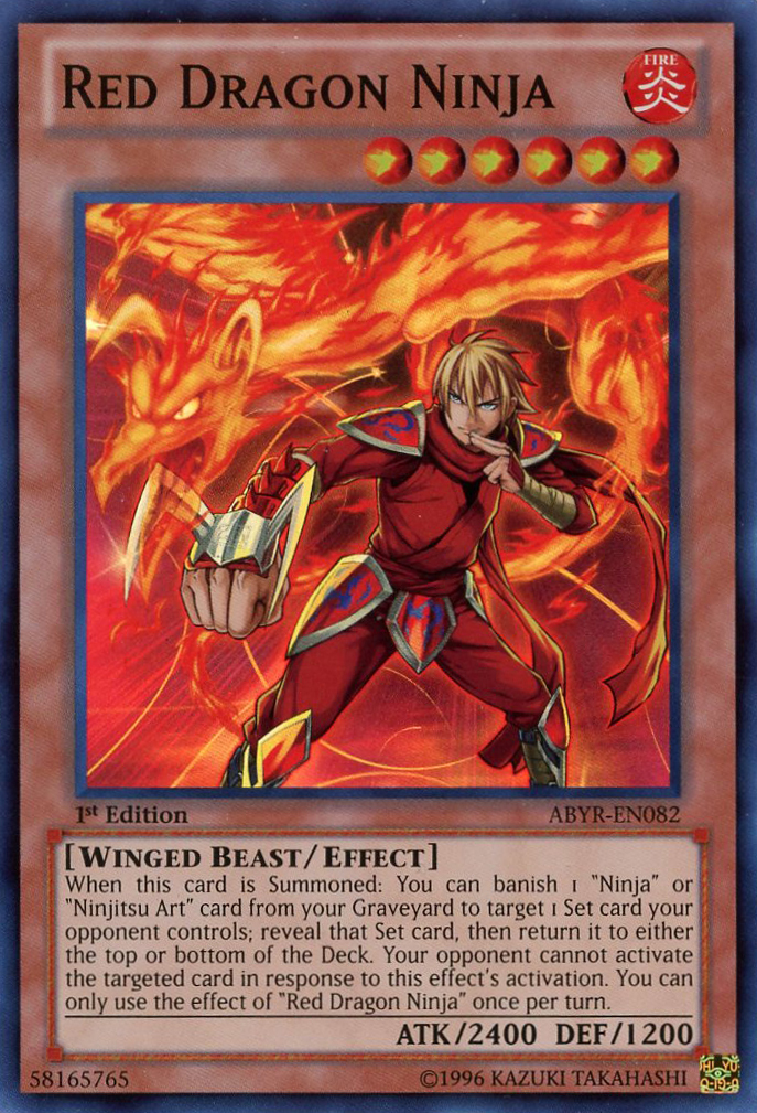 Red Dragon Ninja, Abyss Rising Sneak Peek Participation Card · ABYR-EN082