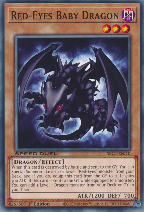Red-Eyes Baby Dragon, Speed Duel: Streets of Battle City · SBC1-ENI10