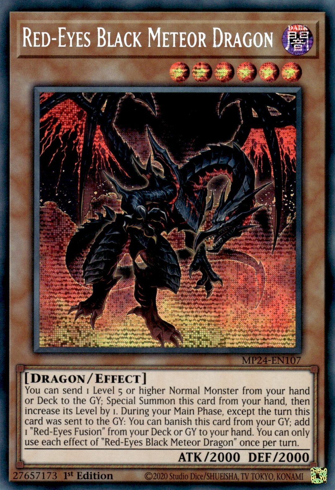 Red-Eyes Black Meteor Dragon, 25th Anniversary Tin: Dueling Mirrors · MP24-EN107