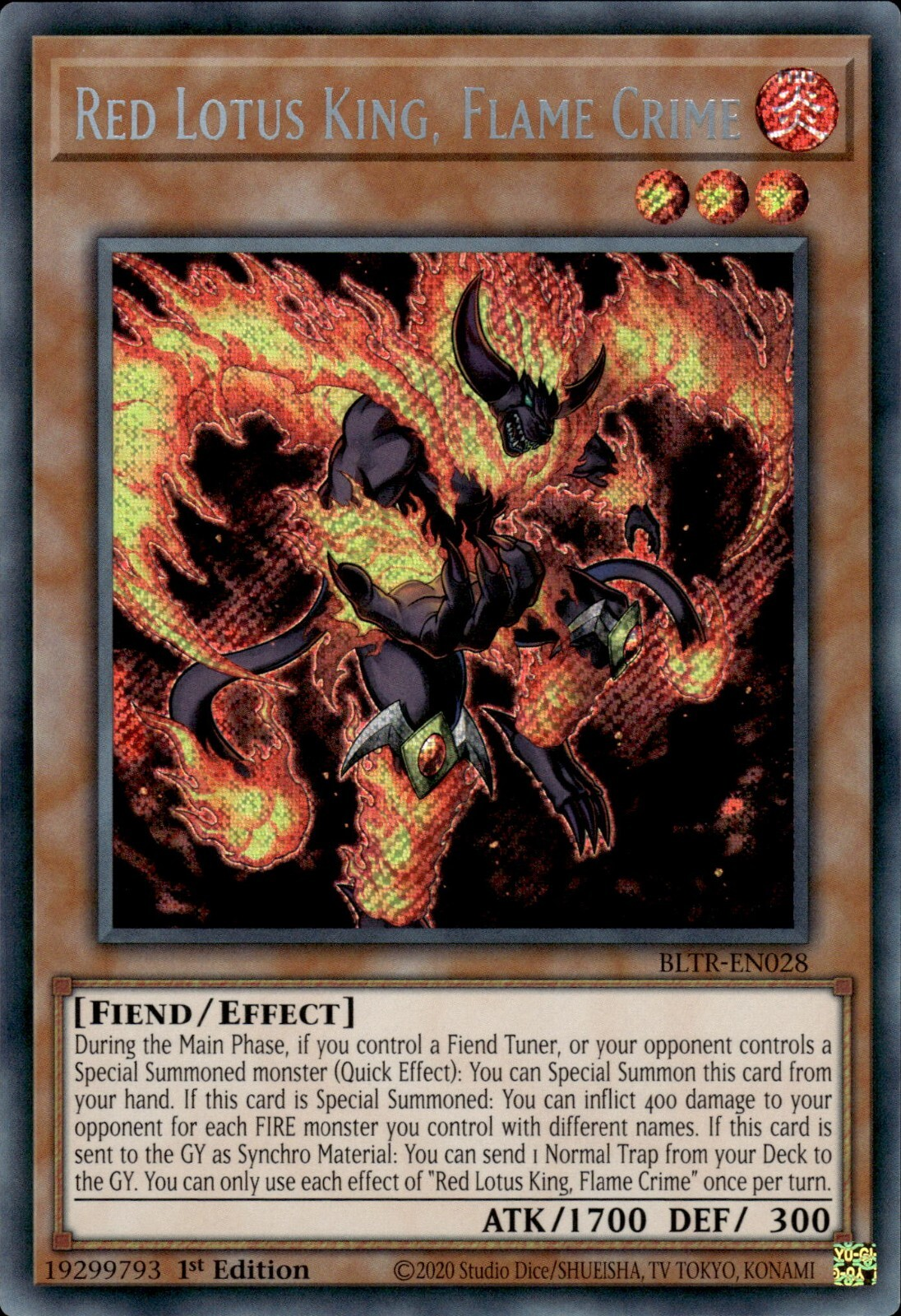 Red Lotus King, Flame Crime, Battles of Legend: Terminal Revenge · BLTR-EN028