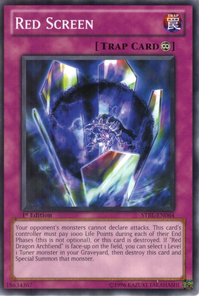 Red Screen, Starstrike Blast Sneak Peek Participation Card · STBL-EN064