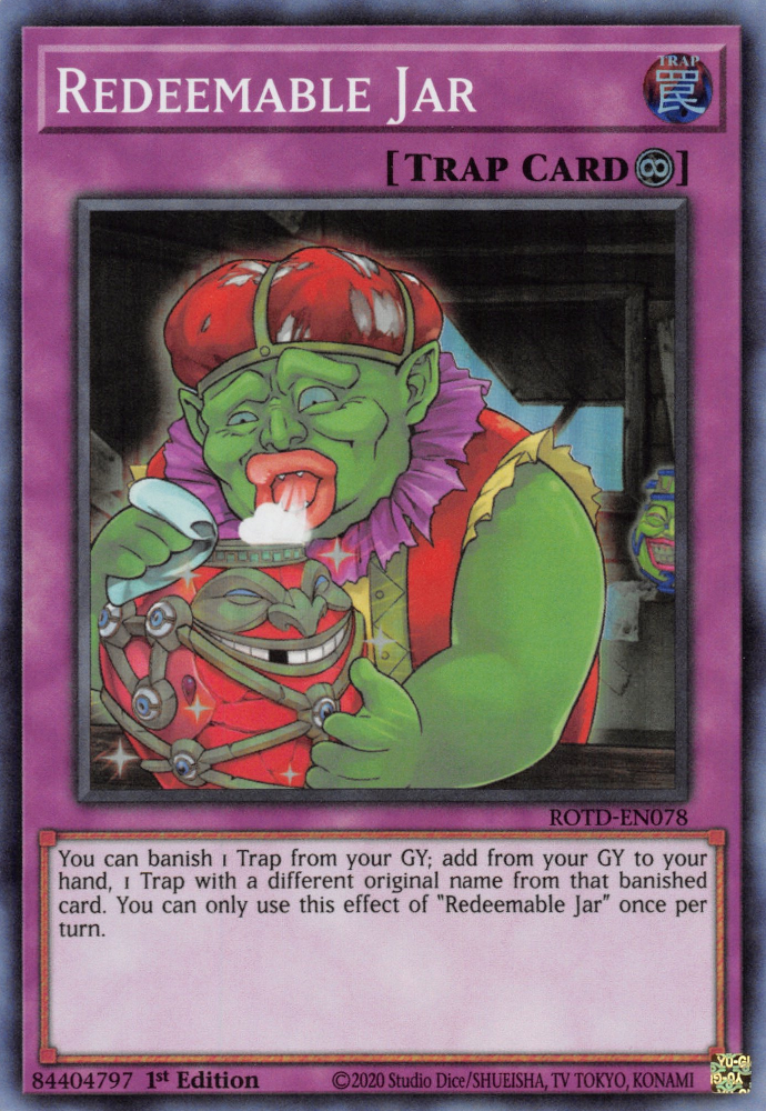 Redeemable Jar, Rise of the Duelist Premiere! promotional card · ROTD-EN078
