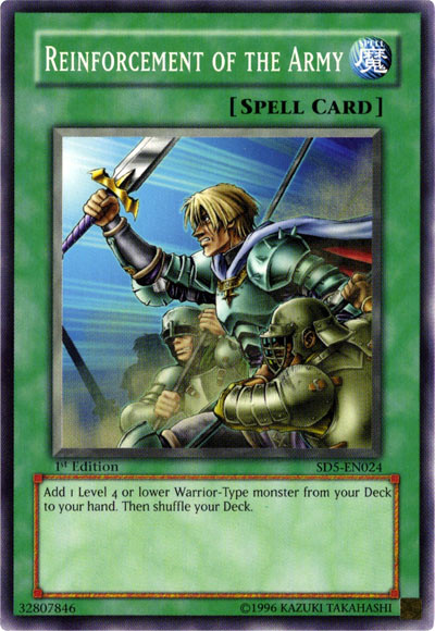Reinforcement of the Army, Structure Deck: Warrior's Triumph · SD5-EN024