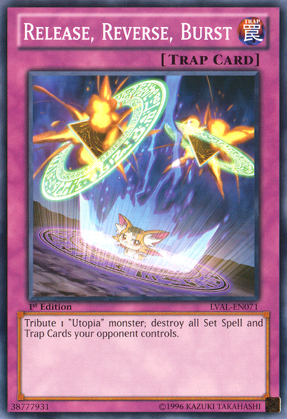 Release, Reverse, Burst, Legacy of the Valiant Sneak Peek Participation Card · LVAL-EN071