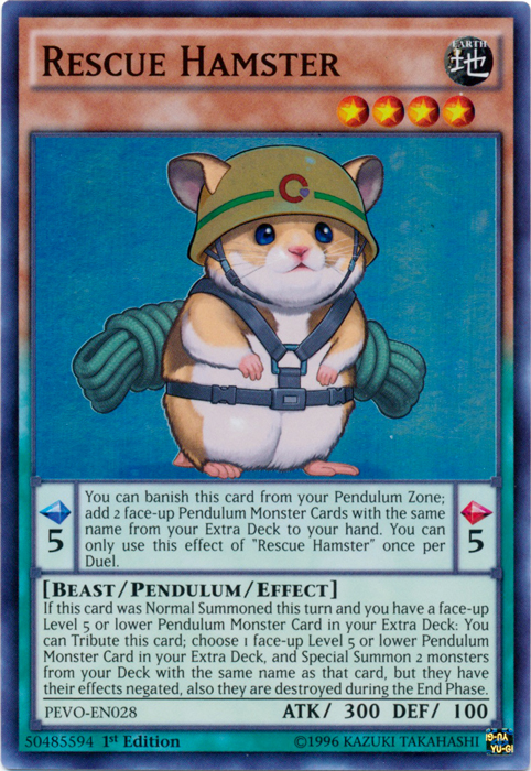 Rescue Hamster, Pendulum Evolution · PEVO-EN028