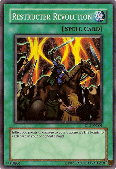 Restructer Revolution, Duelist League Series 5 participation card · DL5-EN001