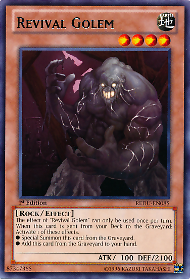 Revival Golem, Return of the Duelist Sneak Peek Participation Card · REDU-EN085