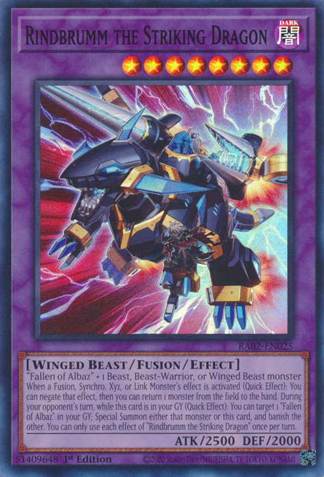 Rindbrumm the Striking Dragon, 25th Anniversary Rarity Collection II · RA02-EN025