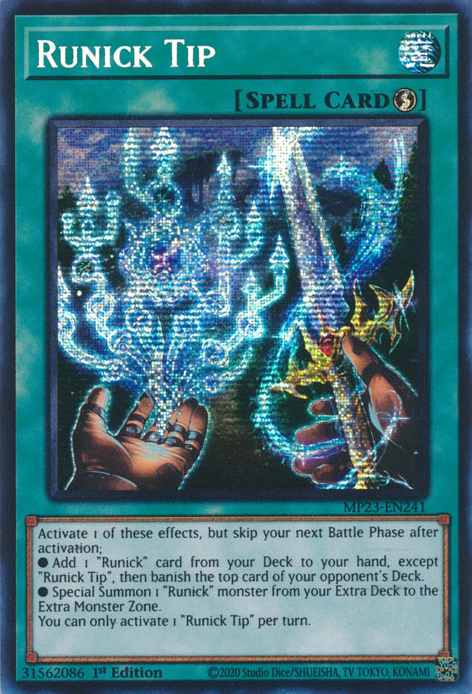 Runick Tip, 25th Anniversary Tin: Dueling Heroes Mega Pack · MP23-EN241